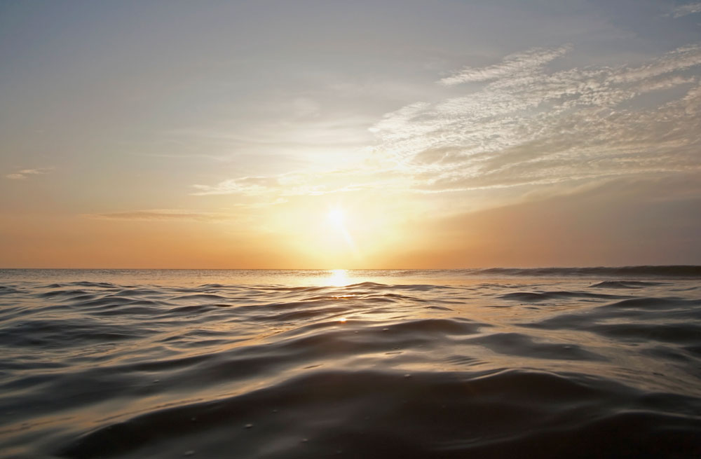 Solnedgång över havet